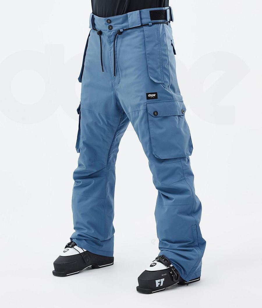 Blue / Grey Men\'s Dope Iconic Ski Pants | AUWY2637