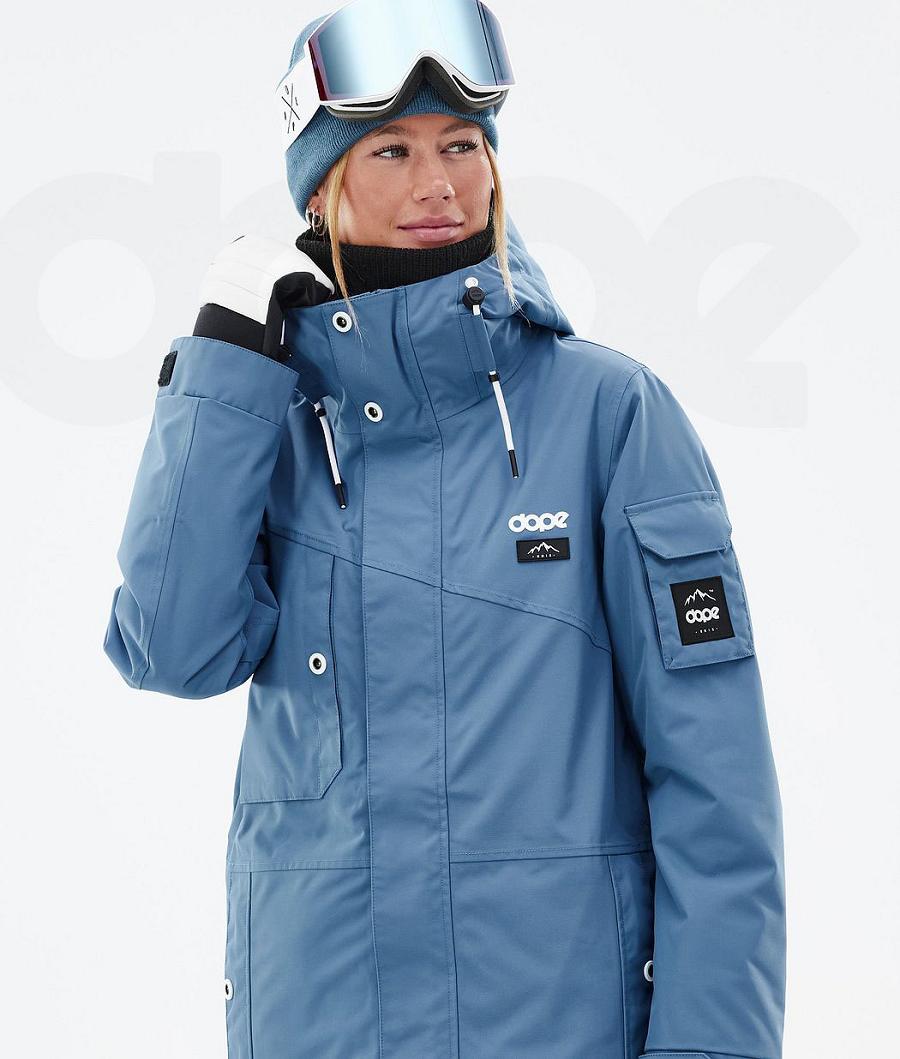 Blue / Grey Women's Dope Adept W Ski Jackets | AUFM3562