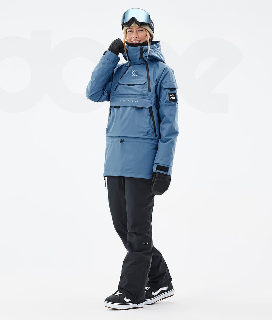 Blue / Grey Women's Dope Akin W Snowboard Jackets | AUHK3403