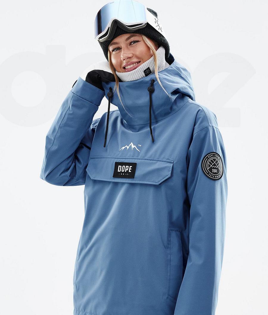 Blue / Grey Women's Dope Blizzard W Ski Jackets | AUFM3614