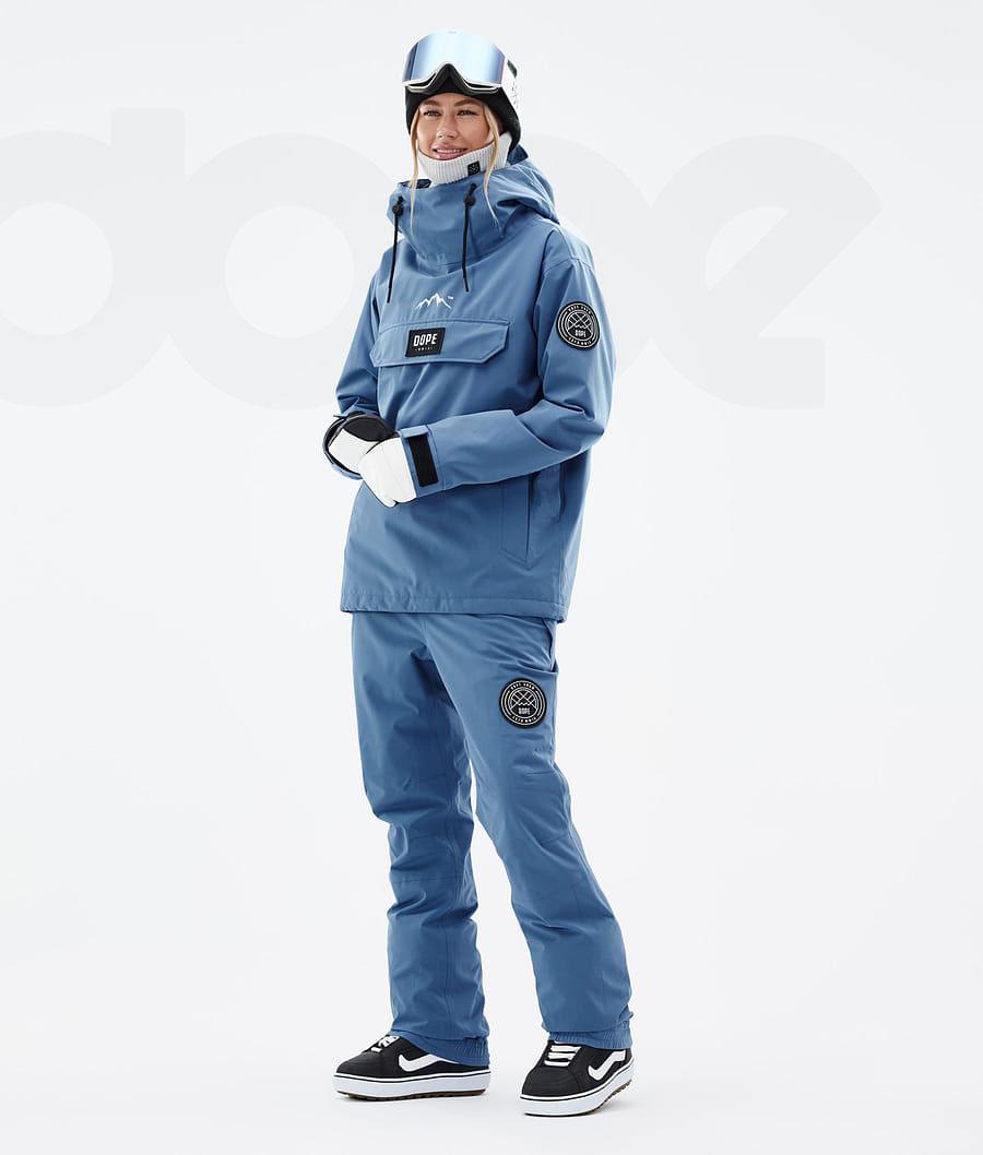 Blue / Grey Women's Dope Blizzard W Snowboard Jackets | AUMA3445