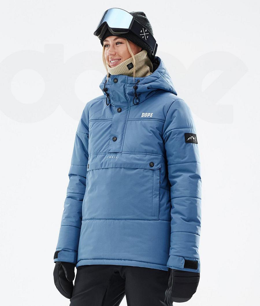 Blue / Grey Women\'s Dope Puffer W Snowboard Jackets | AUZG3503