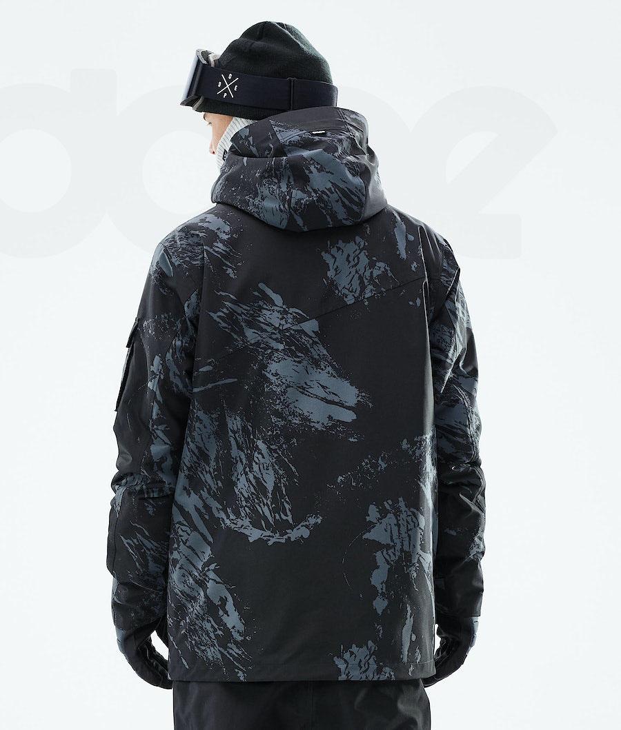 Blue Men's Dope Adept 2021 Paint Snowboard Jackets | AUNB2729