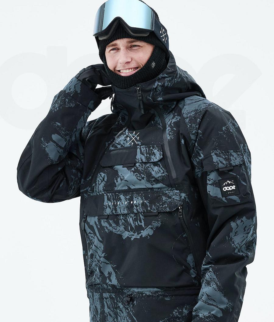 Blue Men's Dope Akin 2021 Paint Snowboard Jackets | AUTV2749