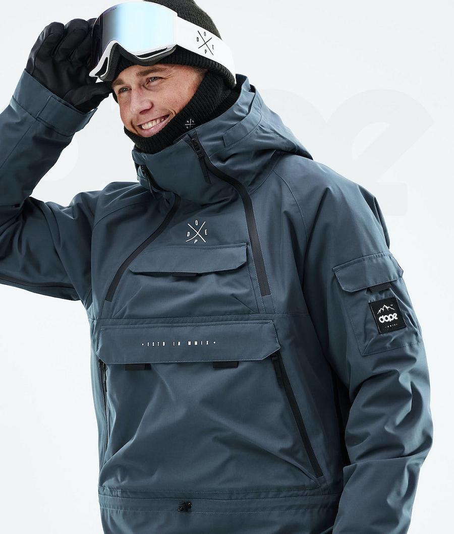 Blue Men's Dope Akin 2021 Snowboard Jackets | AUOR2745