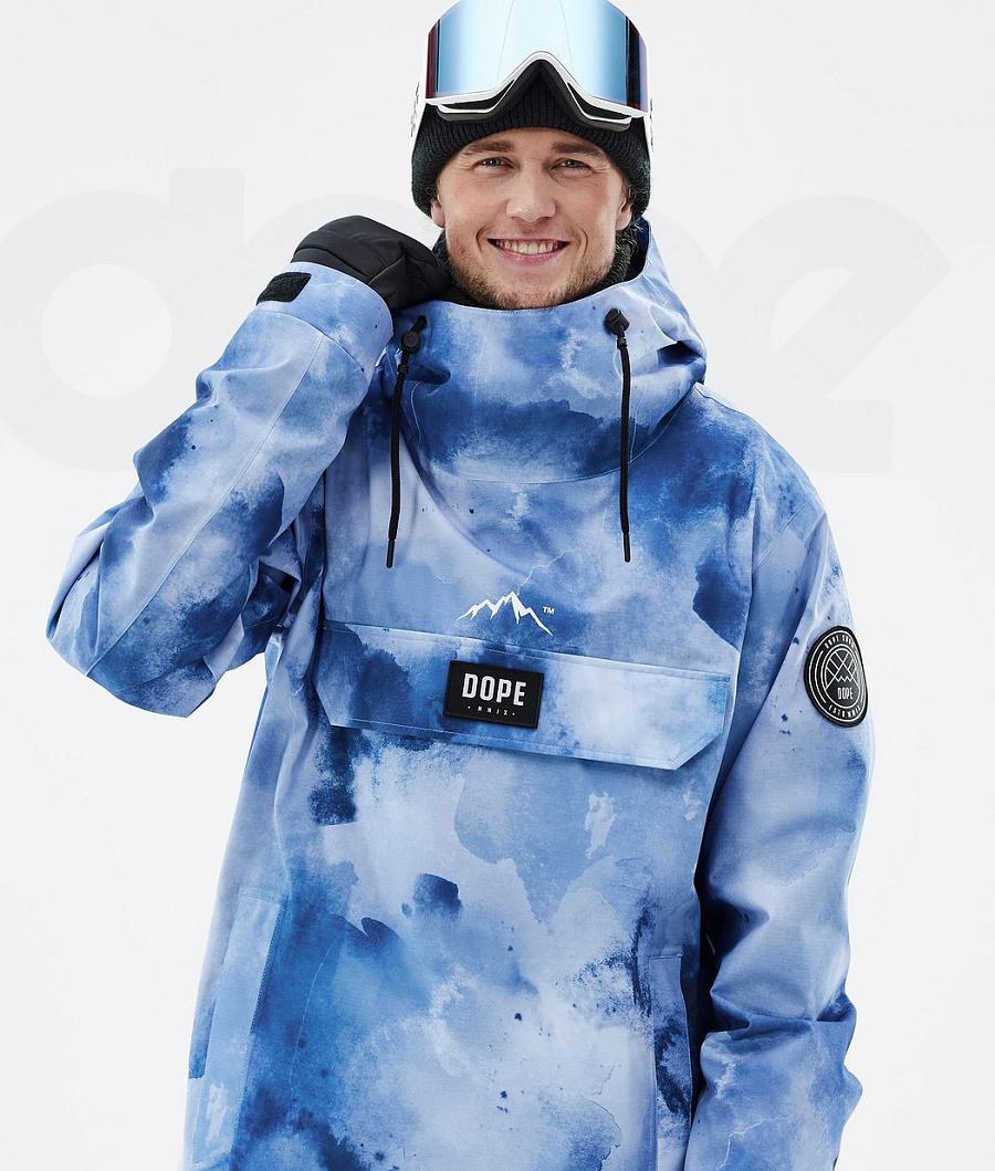 Blue Men's Dope Blizzard Liquid Ski Jackets | AUOR2914