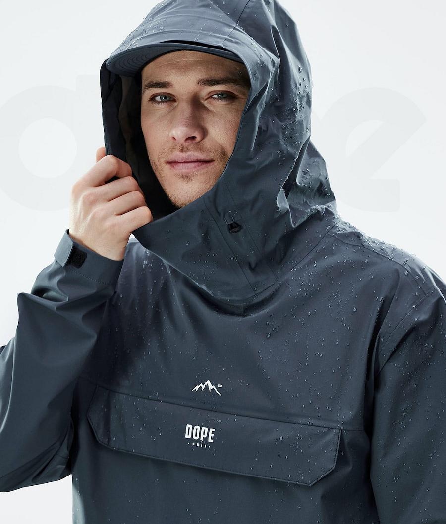 Blue Men's Dope Downpour Outdoor Jackets | AUGL2695