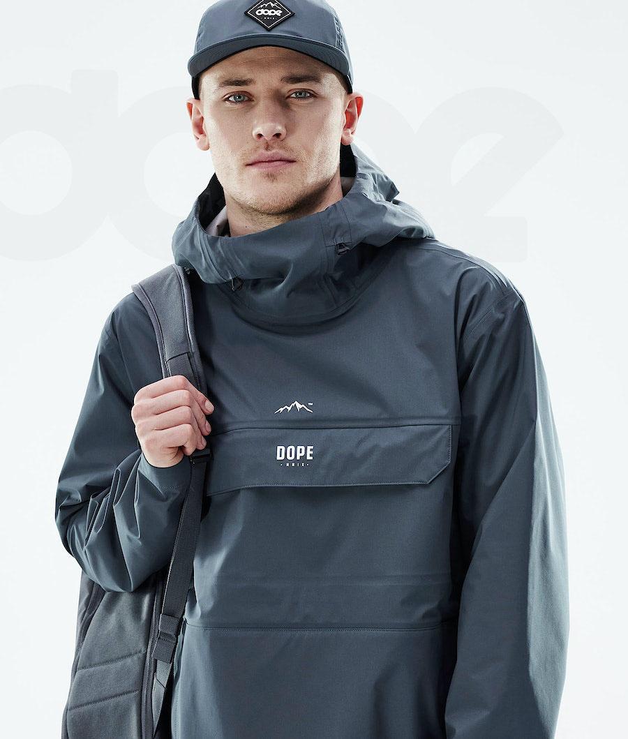 Blue Men's Dope Downpour Outdoor Jackets | AUGL2695