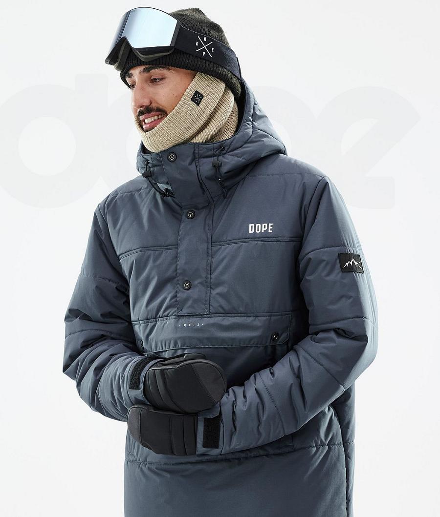 Blue Men's Dope Puffer Snowboard Jackets | AUSO2813