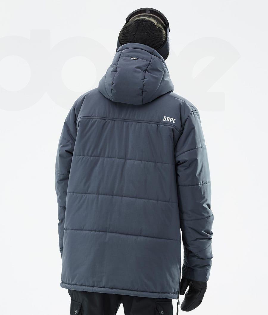 Blue Men's Dope Puffer Snowboard Jackets | AUSO2813