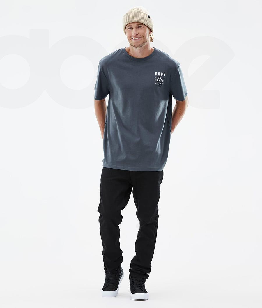 Blue Men's Dope Standard Summit T Shirts | AUGL2997