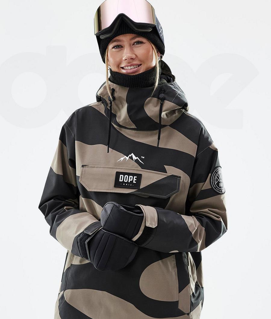 Brown / Black Women's Dope Blizzard W Pangea Ski Jackets | AUAP3642