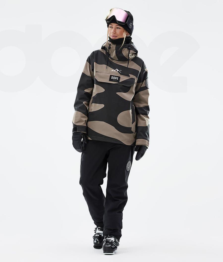 Brown / Black Women's Dope Blizzard W Pangea Ski Jackets | AUAP3642