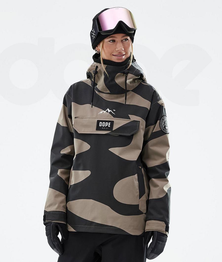 Brown / Black Women\'s Dope Blizzard W Pangea Ski Jackets | AUAP3642