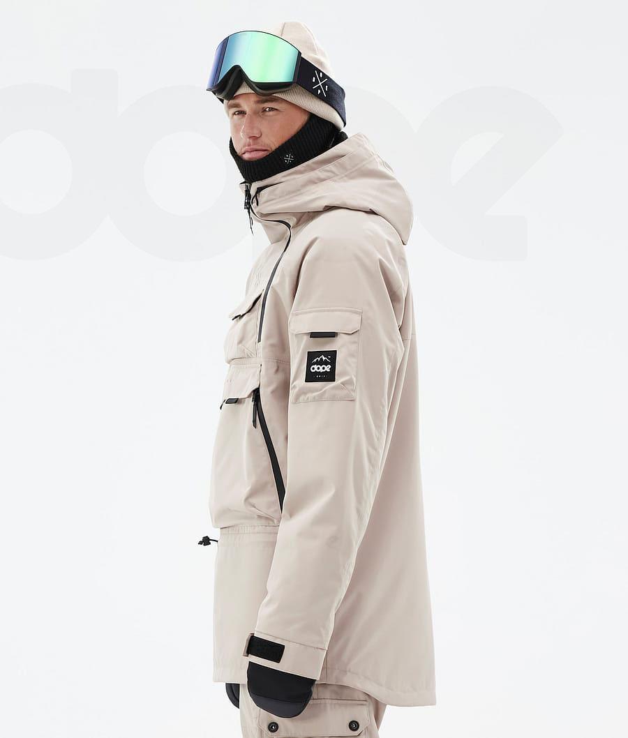 Brown Men's Dope Akin Snowboard Jackets | AULH2735