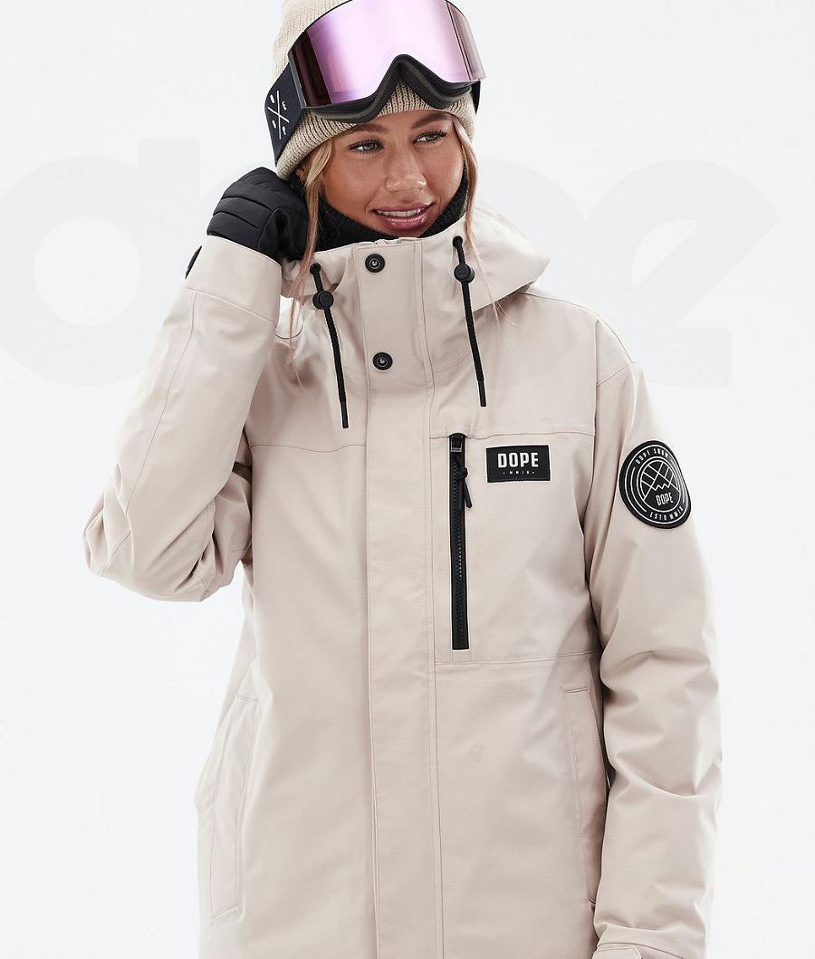 Brown Women's Dope Blizzard W Full Zip Snowboard Jackets | AUIS3464