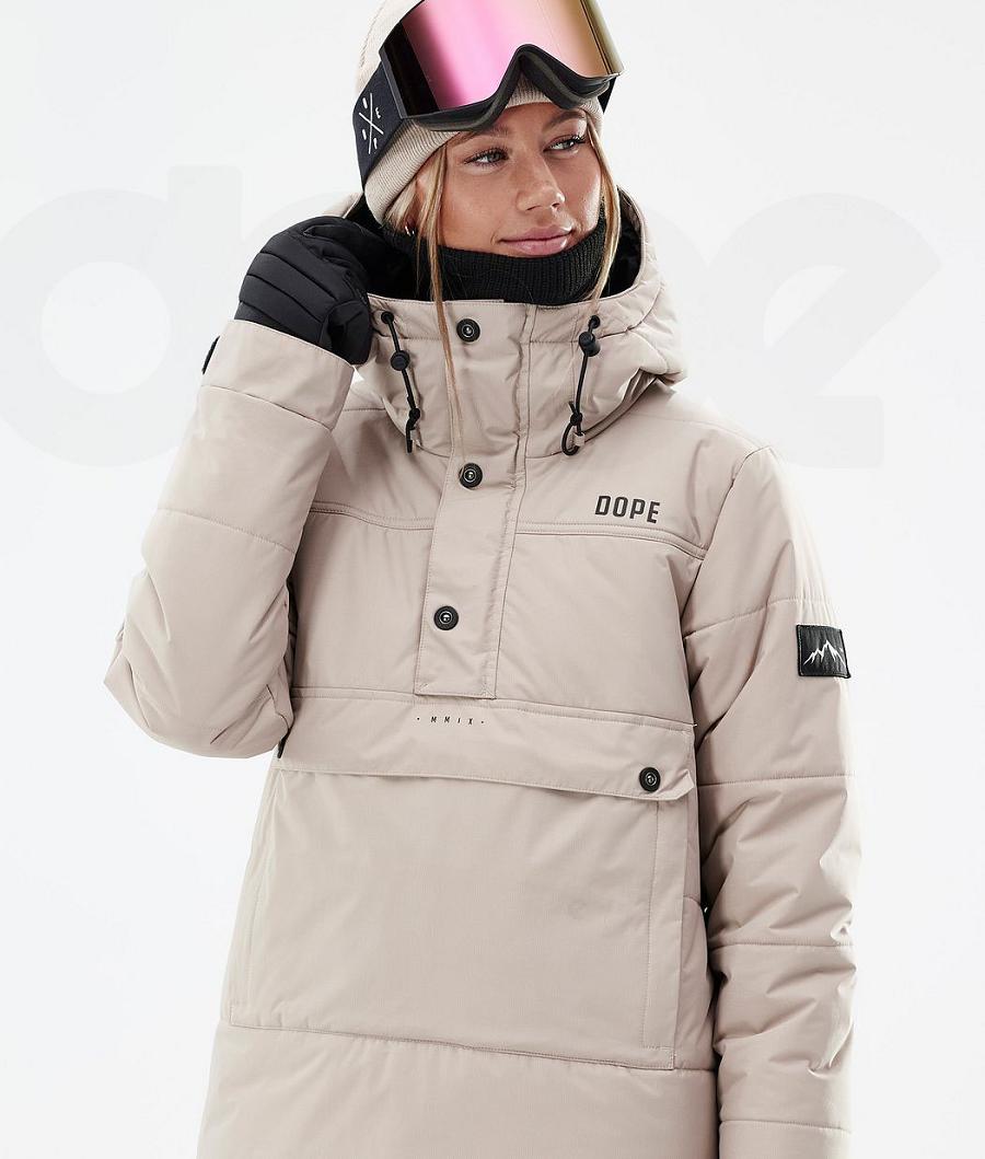 Brown Women's Dope Puffer W Snowboard Jackets | AUXF3502