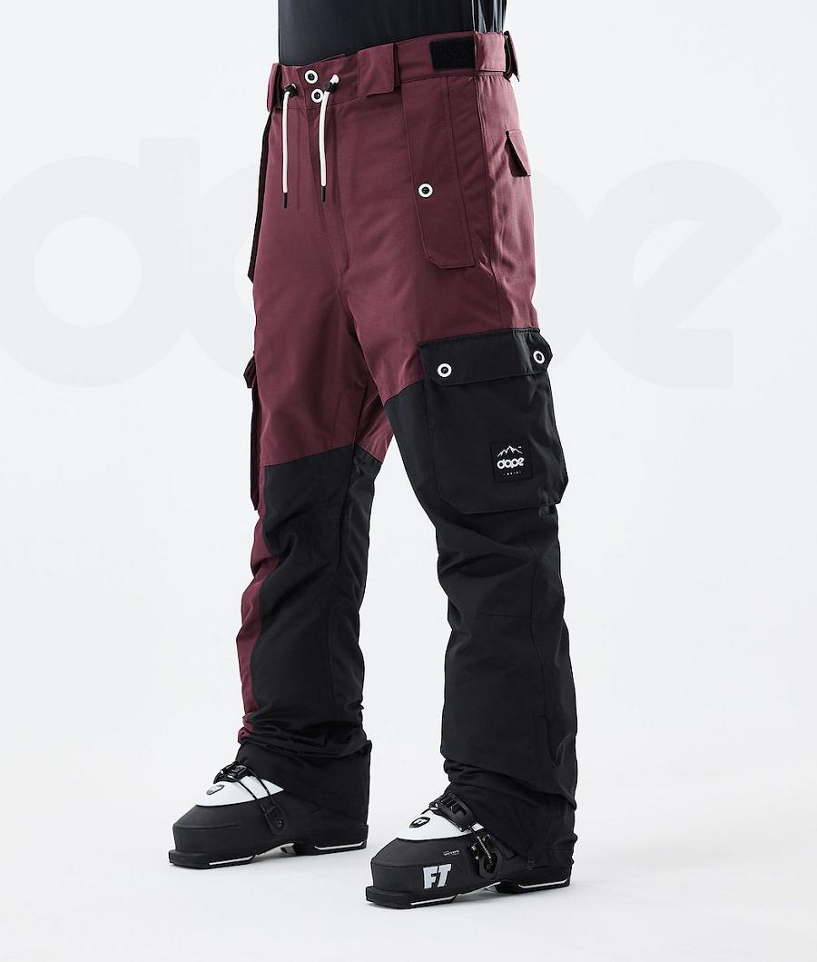 Burgundy / Black Men\'s Dope Adept 2021 Ski Pants | AUAP2601