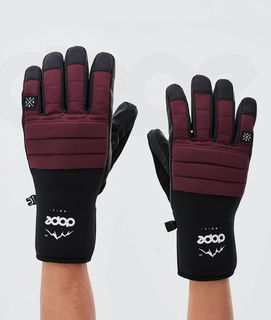 Burgundy Men\'s Dope Ace Gloves | AUEX3080