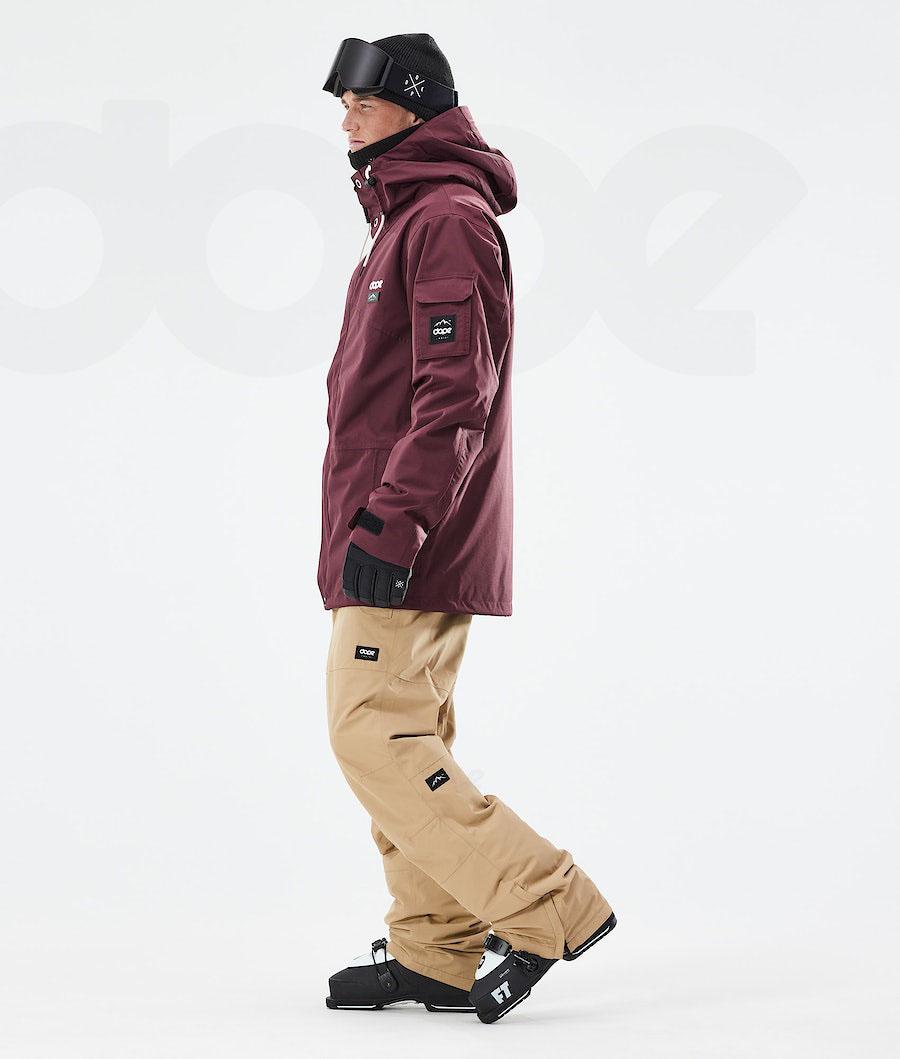 Burgundy Men's Dope Adept 2021 Ski Jackets | AUBC2872