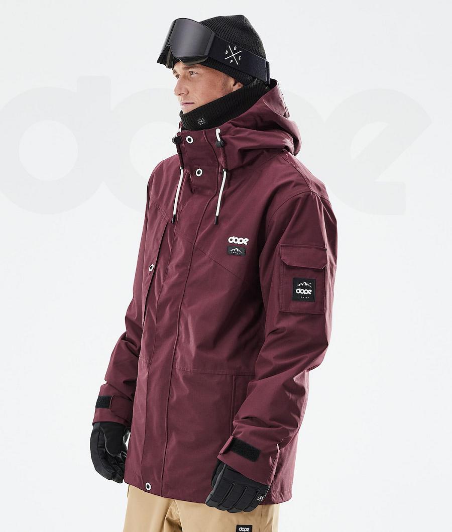 Burgundy Men\'s Dope Adept 2021 Ski Jackets | AUBC2872