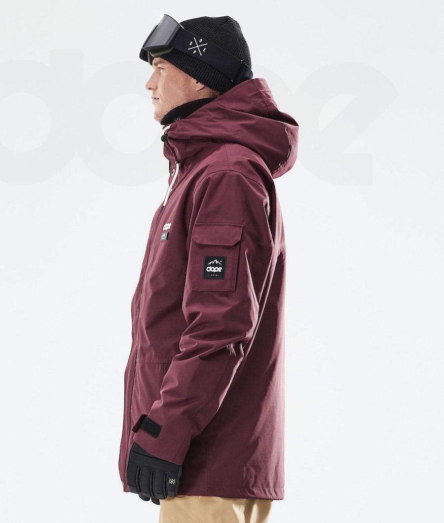 Burgundy Men's Dope Adept 2021 Snowboard Jackets | AUMA2728