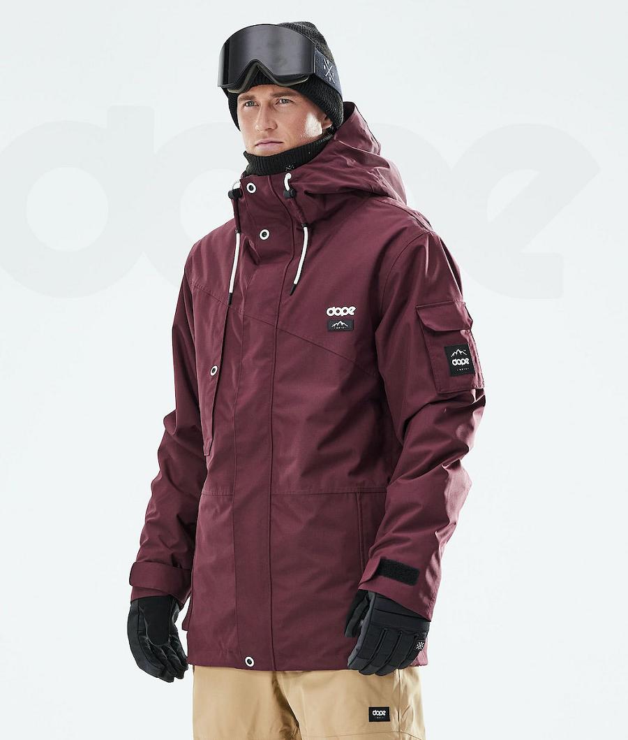 Burgundy Men\'s Dope Adept 2021 Snowboard Jackets | AUMA2728