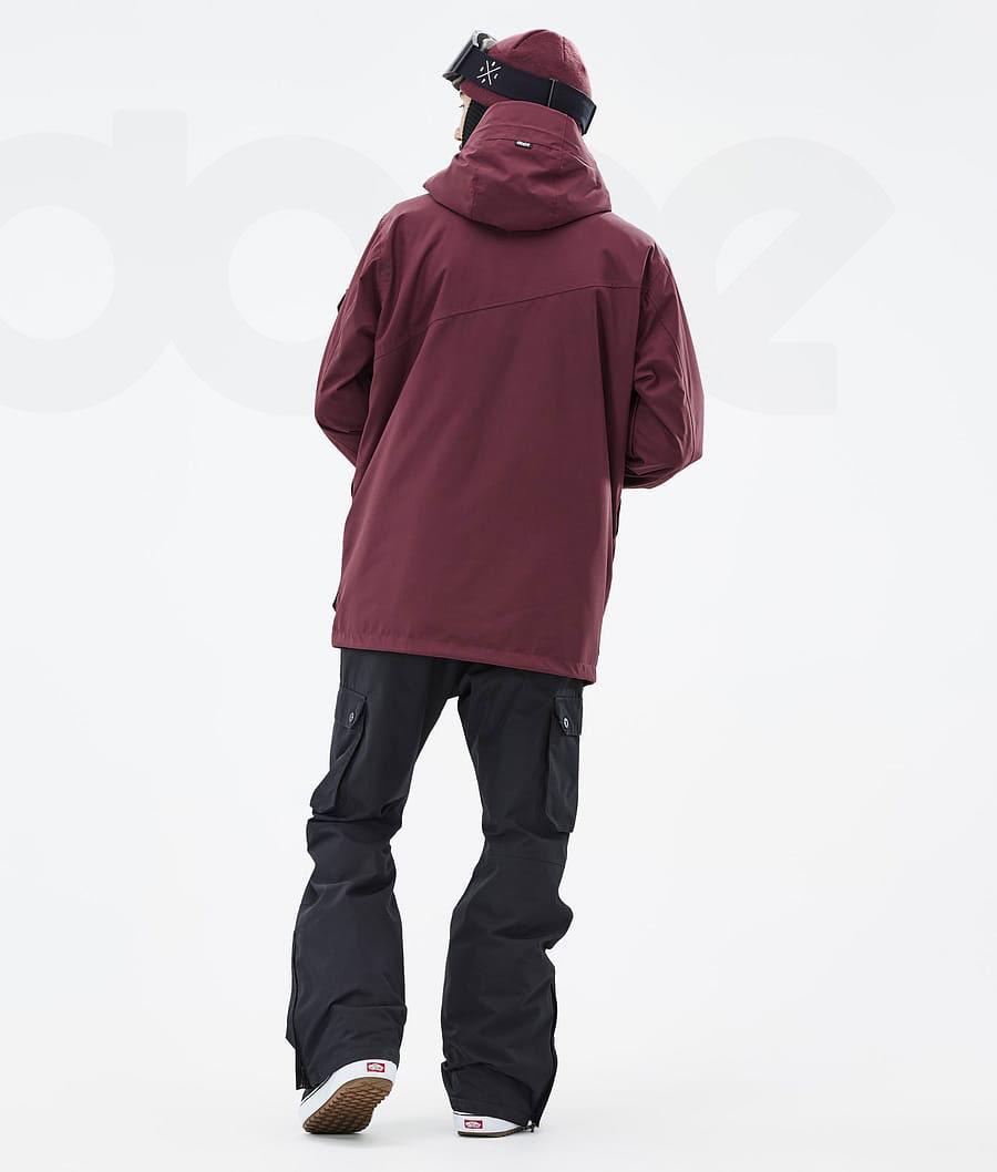 Burgundy Men's Dope Adept Don Snowboard Jackets | AUCE2732