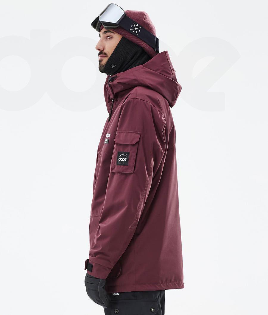 Burgundy Men's Dope Adept Don Snowboard Jackets | AUCE2732