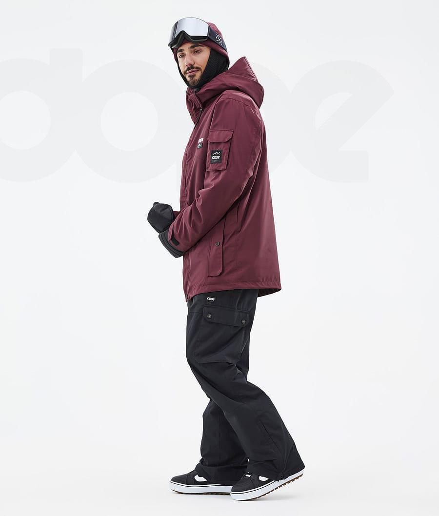 Burgundy Men's Dope Adept Don Snowboard Jackets | AUCE2732