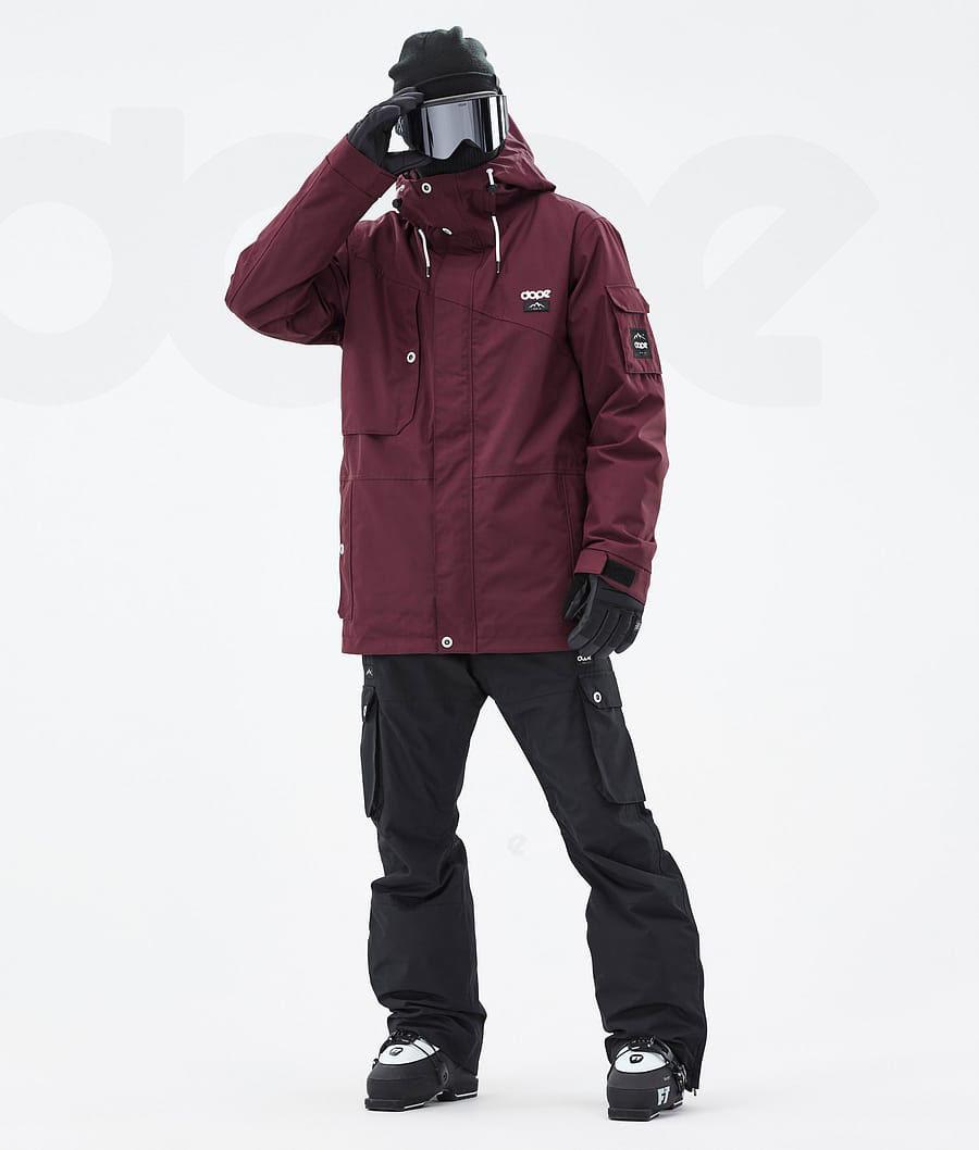 Burgundy Men's Dope Adept Ski Jackets | AUOR2861