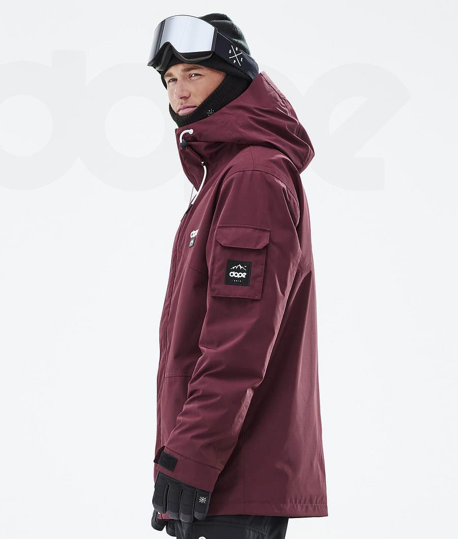 Burgundy Men's Dope Adept Ski Jackets | AUOR2861