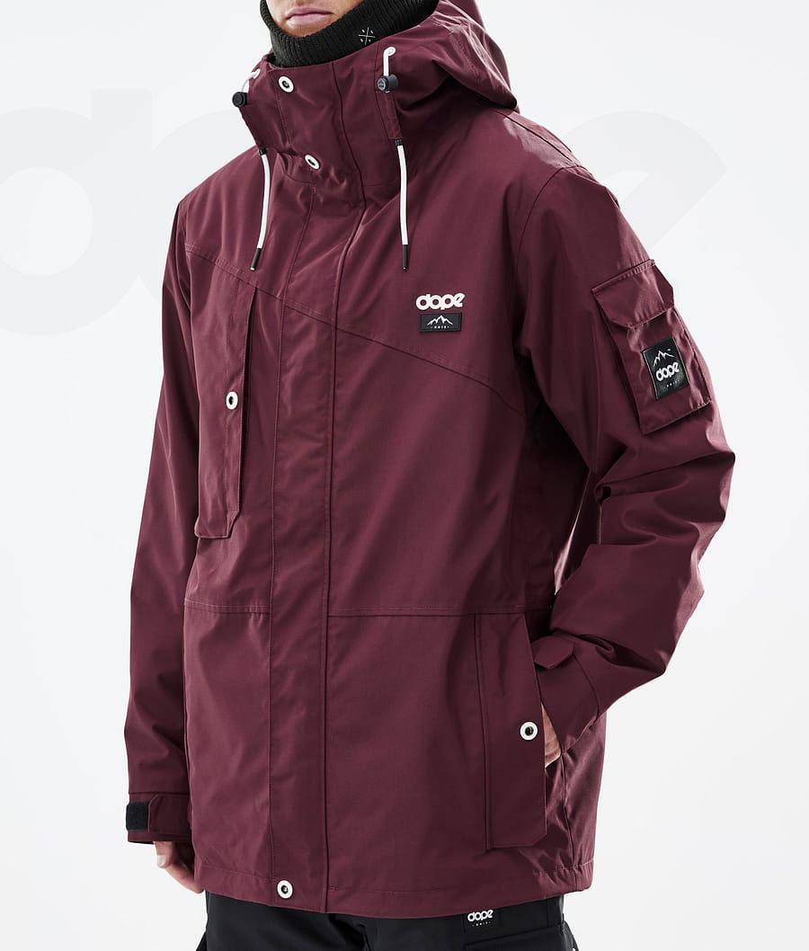 Burgundy Men's Dope Adept Ski Jackets | AUOR2861