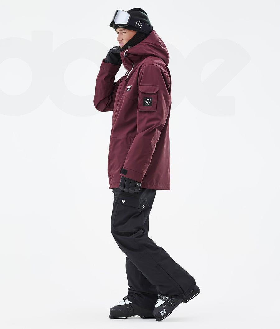 Burgundy Men's Dope Adept Ski Jackets | AUOR2861