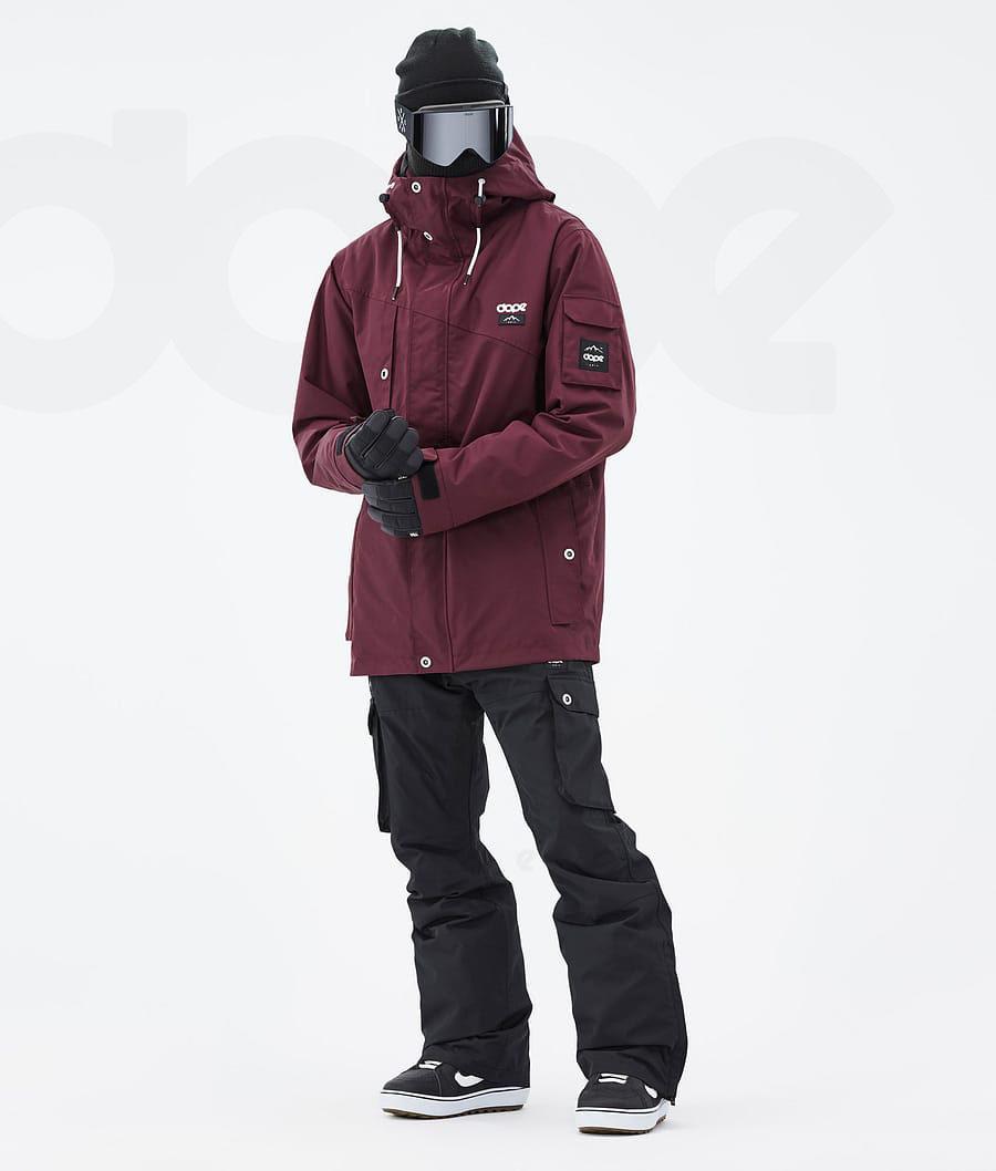 Burgundy Men's Dope Adept Snowboard Jackets | AUPQ2718