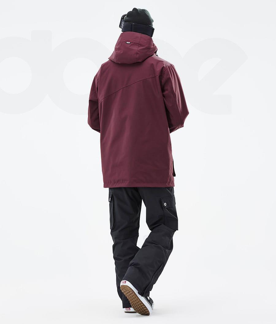 Burgundy Men's Dope Adept Snowboard Jackets | AUPQ2718