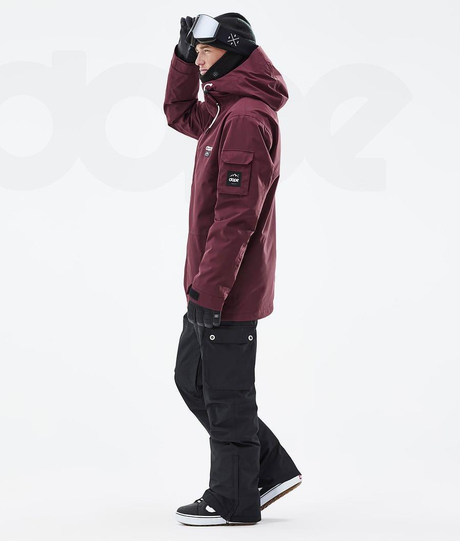 Burgundy Men's Dope Adept Snowboard Jackets | AUPQ2718