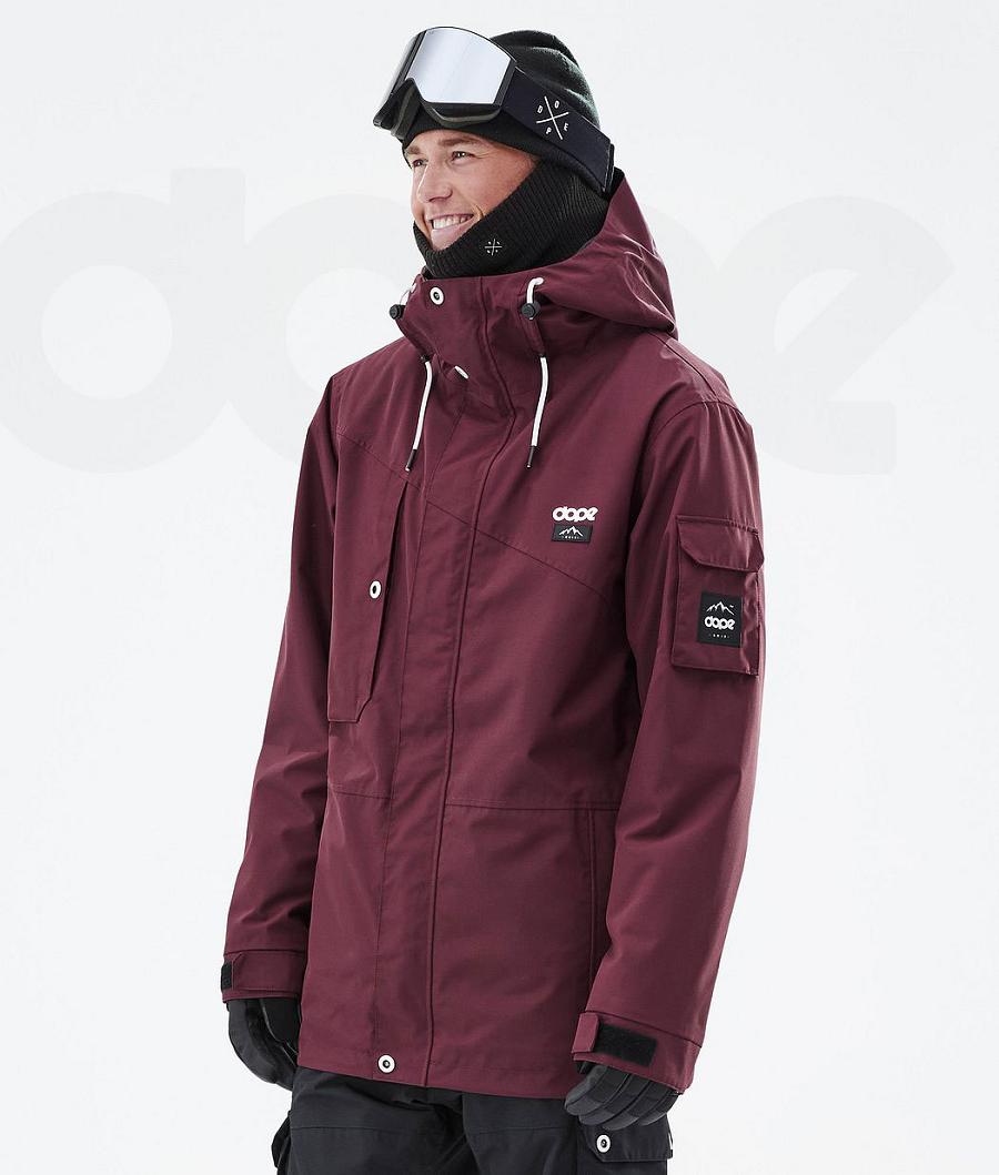 Burgundy Men\'s Dope Adept Snowboard Jackets | AUPQ2718