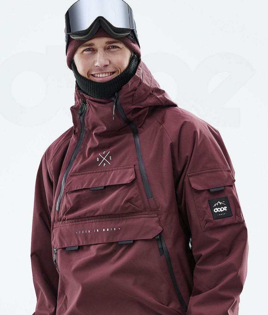 Burgundy Men's Dope Akin 2019 Snowboard Jackets | AUAP2743