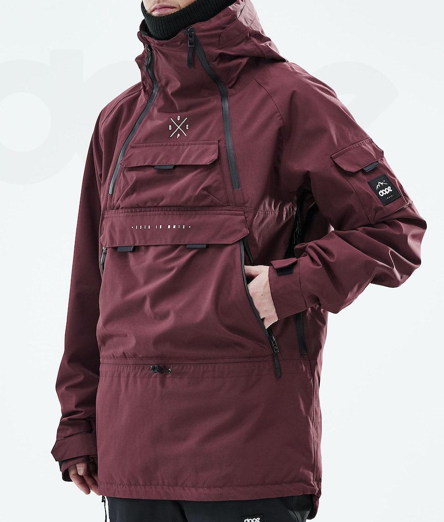 Burgundy Men's Dope Akin 2019 Snowboard Jackets | AUAP2743