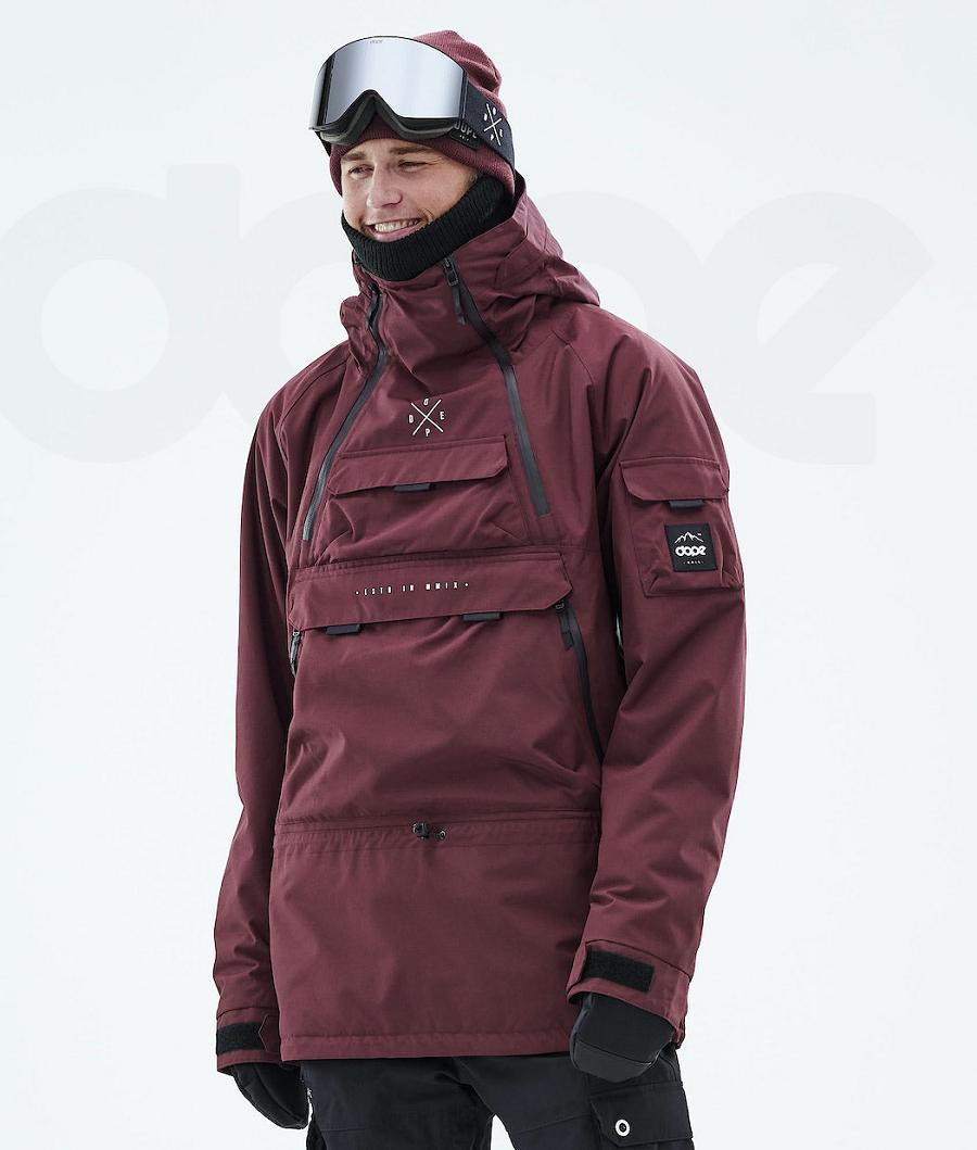 Burgundy Men\'s Dope Akin 2019 Snowboard Jackets | AUAP2743