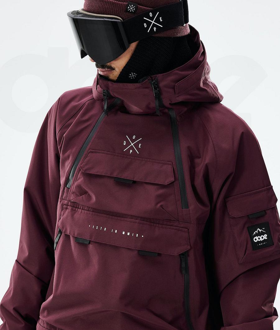 Burgundy Men's Dope Akin 2021 Ski Jackets | AUAP2885