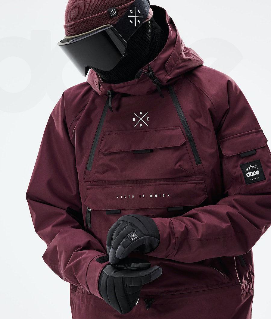 Burgundy Men's Dope Akin 2021 Ski Jackets | AUAP2885