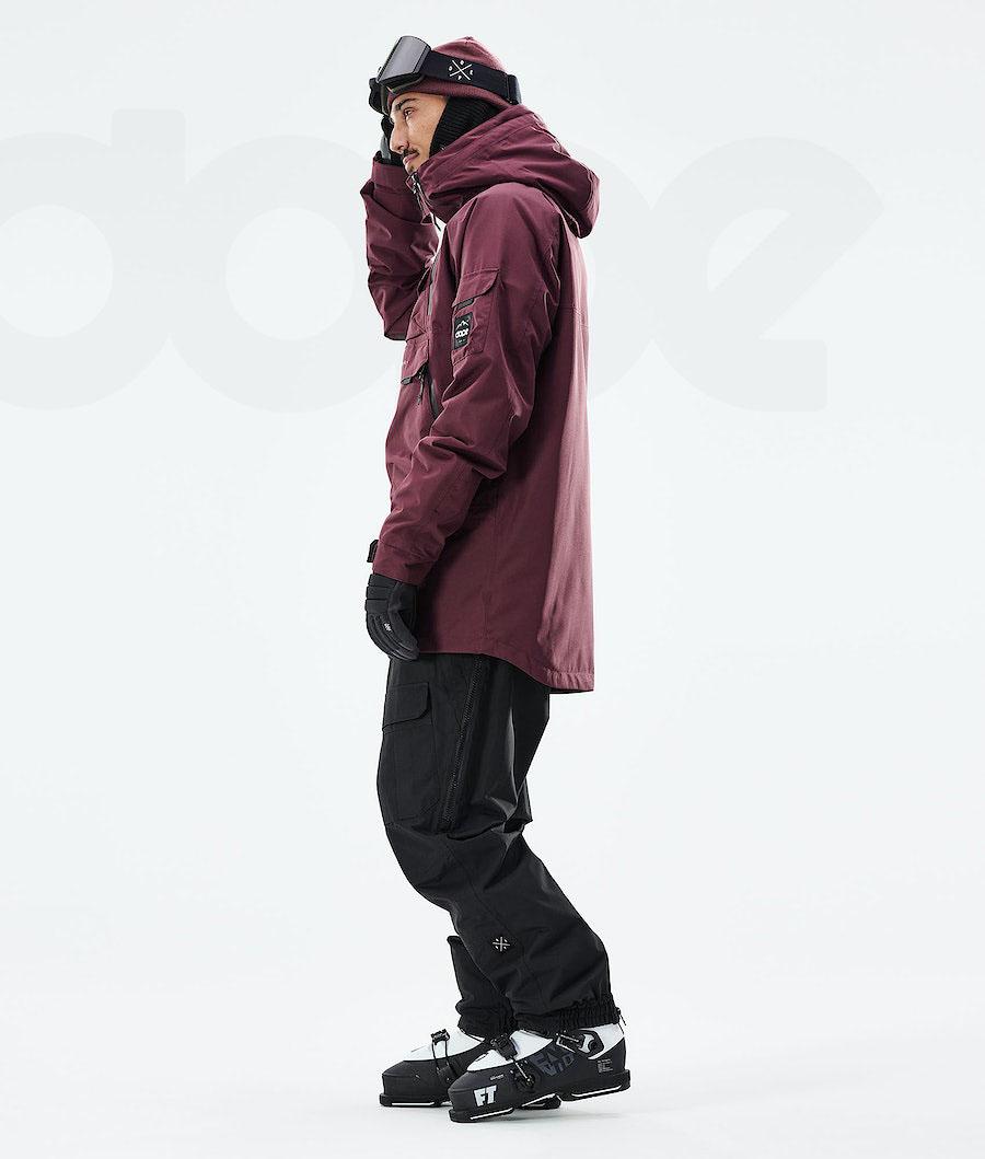 Burgundy Men's Dope Akin 2021 Ski Jackets | AUAP2885