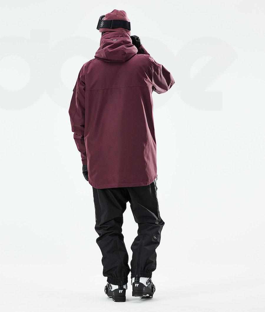 Burgundy Men's Dope Akin 2021 Ski Jackets | AUAP2885