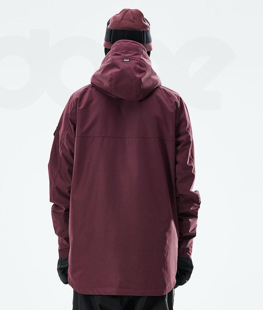 Burgundy Men's Dope Akin 2021 Ski Jackets | AUAP2885