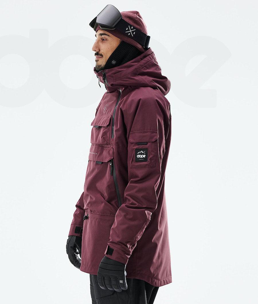 Burgundy Men's Dope Akin 2021 Ski Jackets | AUAP2885