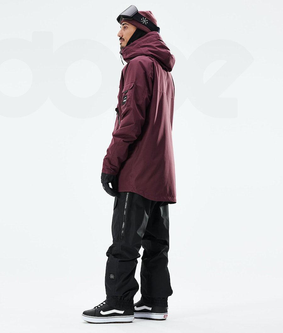 Burgundy Men's Dope Akin 2021 Snowboard Jackets | AUIS2746