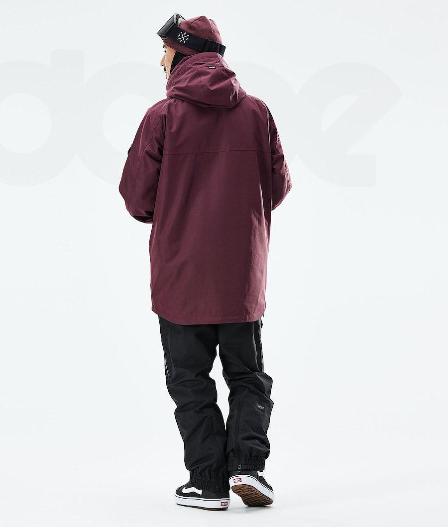 Burgundy Men's Dope Akin 2021 Snowboard Jackets | AUIS2746