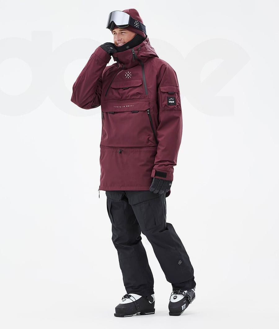 Burgundy Men's Dope Akin Ski Jackets | AUJJ2879